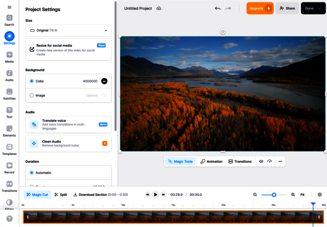 Screenshot aus Veed.io