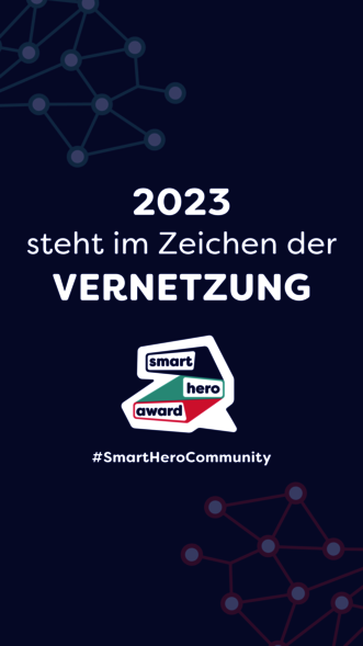 Logo des Smart Hero Award mit dem Schriftzug "2023 steht im Zeichen der Vernetzung"